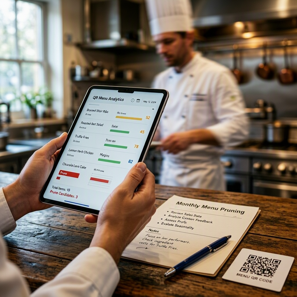 QR Menü Analitiğine Dayalı Aylık Menu Pruning: Hangi Ölçütleri, Nasıl Önceliklendirip Güvenle Kaldırırsınız?